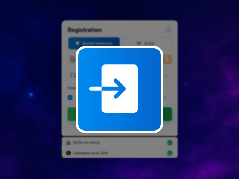 Screenshot of the 1Win platform redirecting to social media login, showing login icon